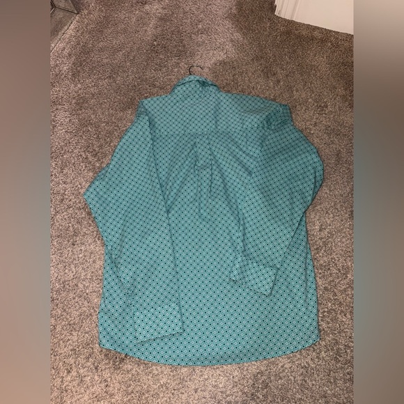 Wrangler Teal Patterned Casual Shirt - Picture 2 of 5